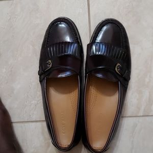 Buckled Slip-on Shoes Burgundy